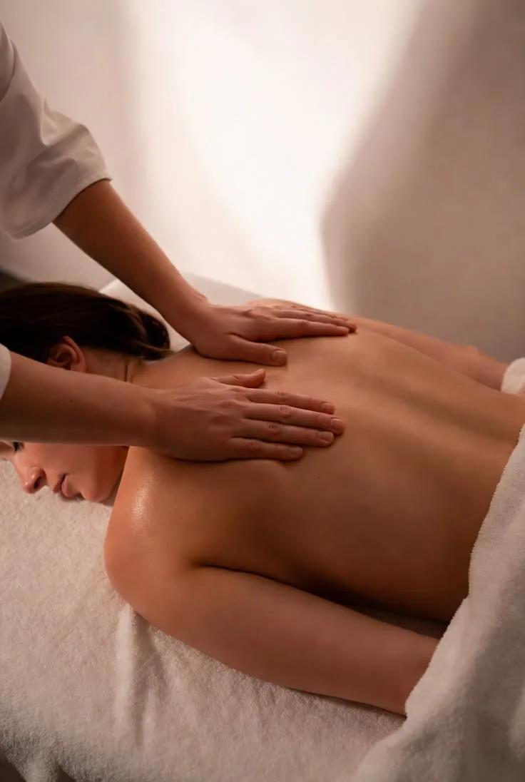 A calming body treatment prepared with warm towels and nourishing oils